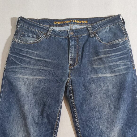 Denver Hayes Bootcut jeans men's size 38/32 dark washed ink blue colour - Picture 2 of 13
